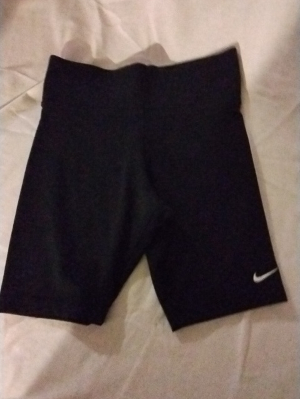 Nike Men's Black Swim Rash Guard Shorts with White Swoosh